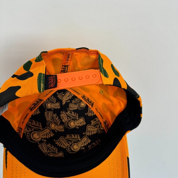 Von Dutch Orange Camo Trucker Hat - Picture 5 of 5